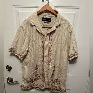 Men’s Abercrombie and Fitch Linen Blend short sleeve button down